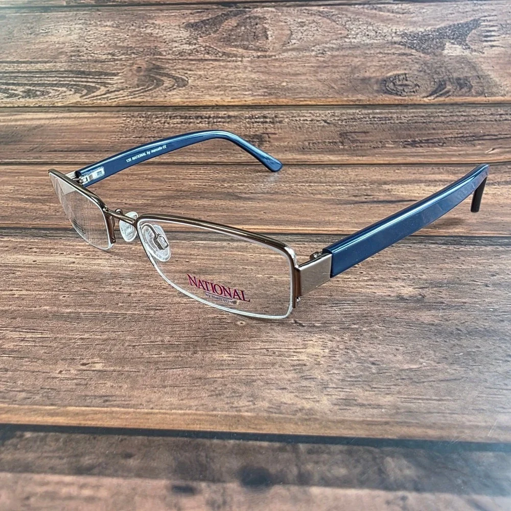 National by Marcolin eyeglasses‎ Blue 51-18-135 Spring Hinge FRAMES ONLY